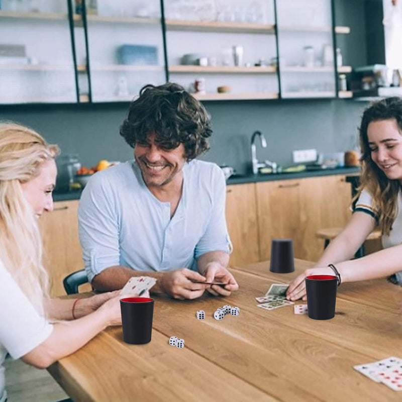 Magic Vosom Leather Dice Cup Set, 5 Pieces Dice Cup+25 Dice+1 Folding Tray Exclusive Storage and Transport Case Made of Faux Leather with Magnetic Closure - Image 5